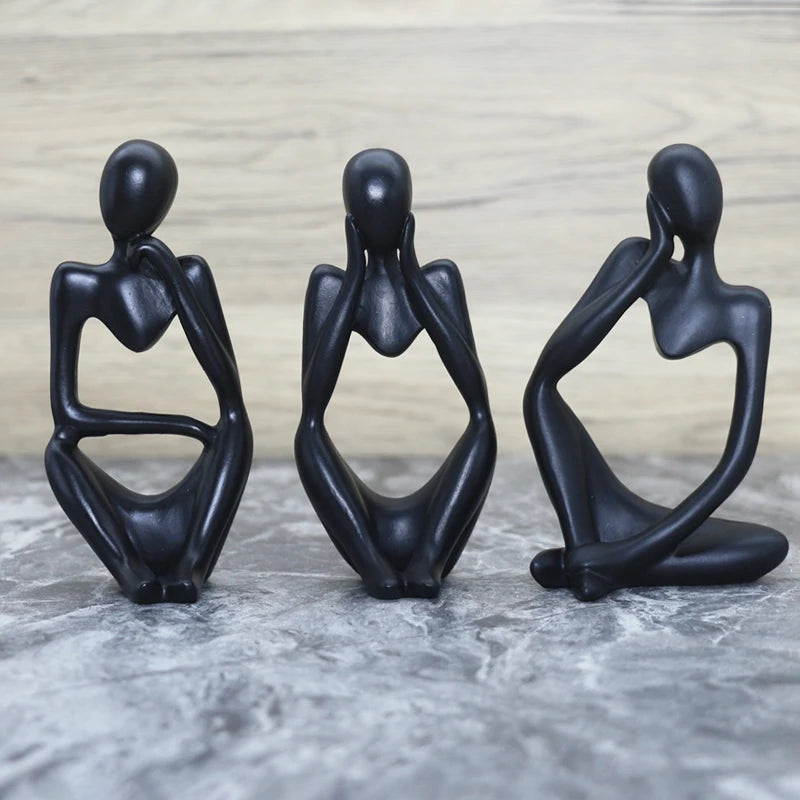 Thinker Statue - Abstract Yoga Figurine | Nordic Home Decor