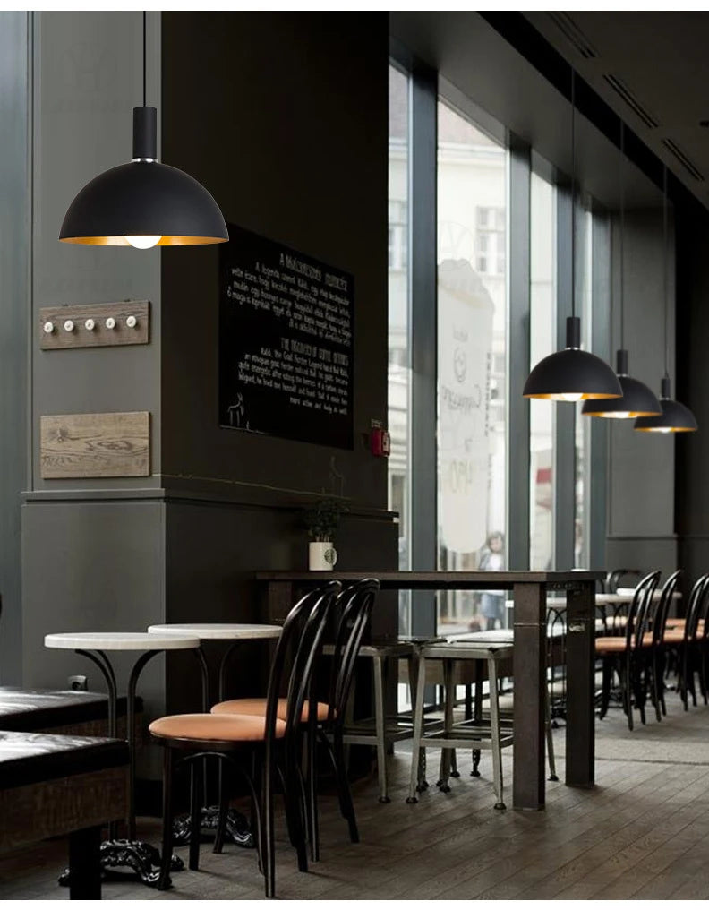 Pendant Light: Industrial Black Ceiling Lamp for Restaurant, Dining & Bar