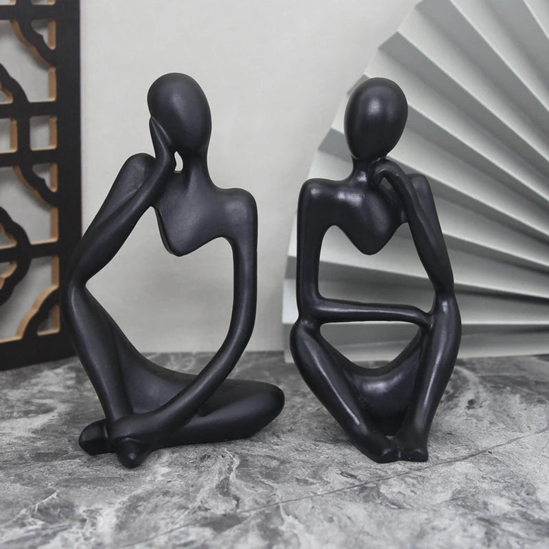 Thinker Statue - Abstract Yoga Figurine | Nordic Home Decor