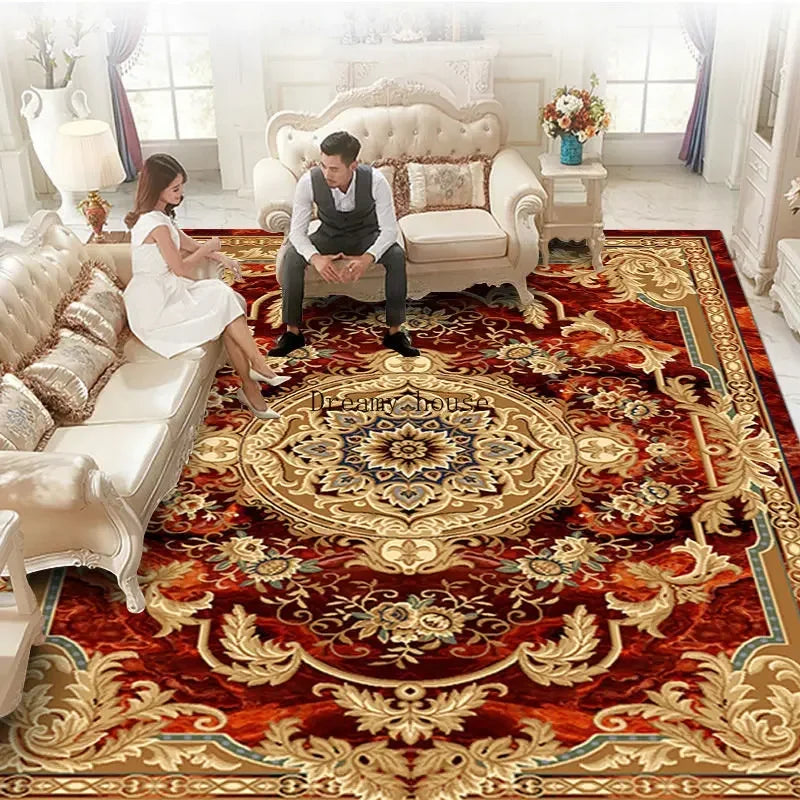 Traditional Floral Medallion Rug – Ornate Persian-Style Carpet for Living Room