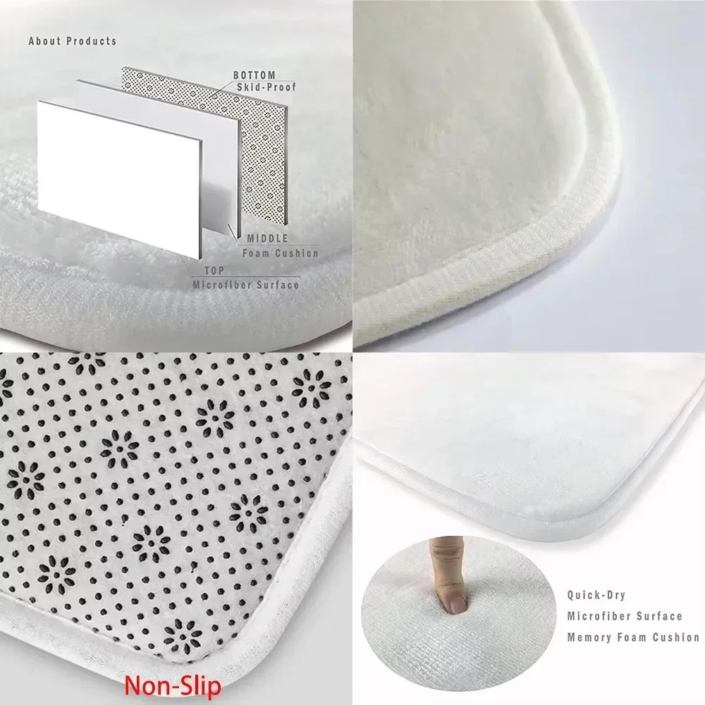 Round Wavy Rug - Abstract Ombré Landscape