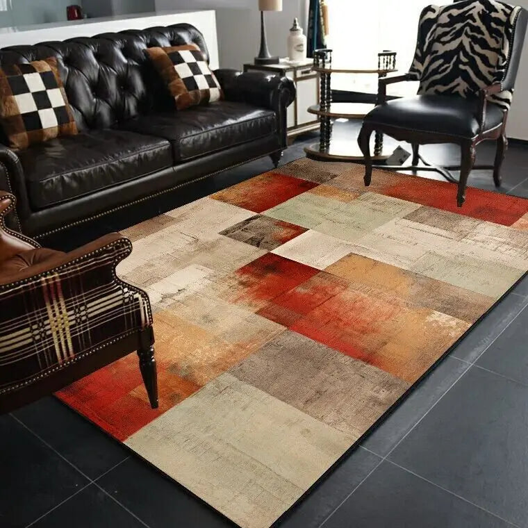 Abstract Geometric Rug - Modern Art Living Room Carpet