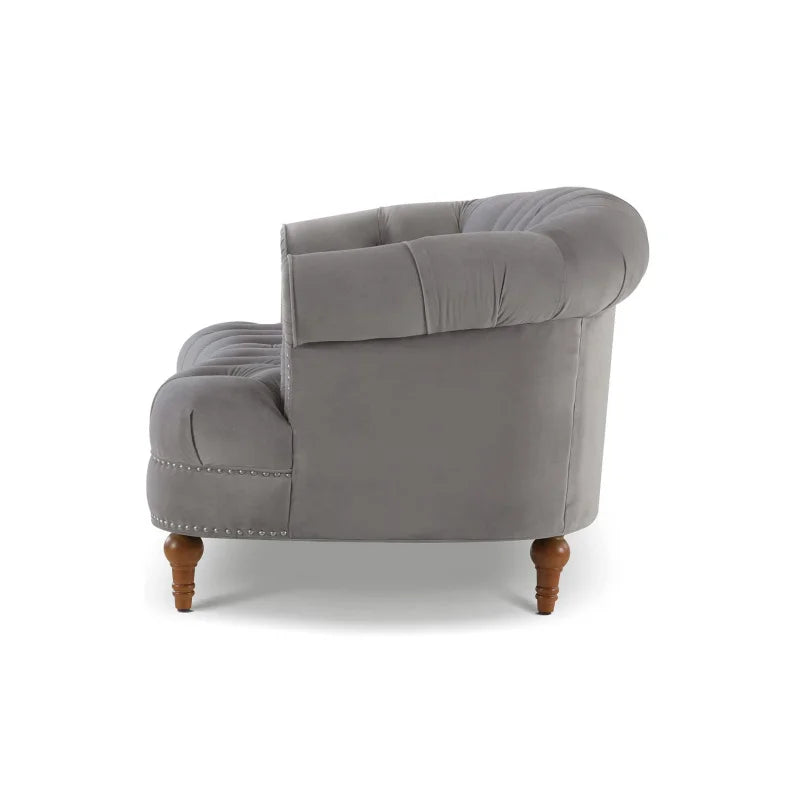 Velvet Sofa 3-Seat: Luxurious Upholstered Couch for Living Room, Hotel & Apartment