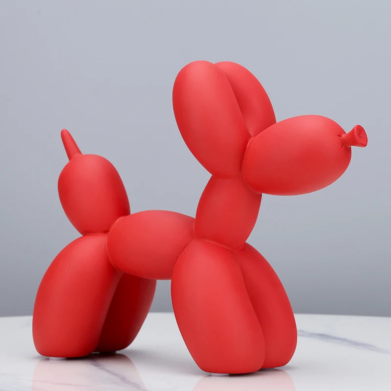 Matte Balloon Dog Statue - Resin Sculpture | Modern Nordic Home Decor
