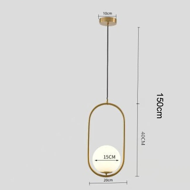 Nordic Glass Ball Pendant Lights Brass Black Hanging Lamp Modern Living Room Dining Bedroom Decor Ceiling Lighting Fixture House