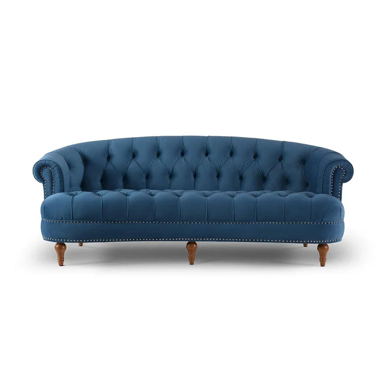 Velvet Sofa 3-Seat: Luxurious Upholstered Couch for Living Room, Hotel & Apartment