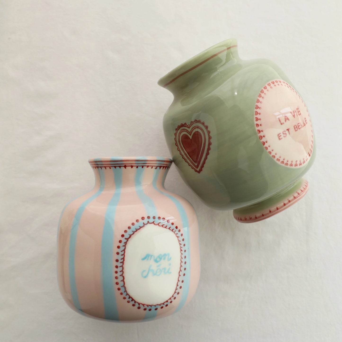 Candy Color Ceramic Bud Vase - Small Decorative Flower Vase