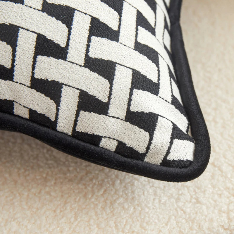 Modern Simple Creative Chenille Bed Backrest Cushion Soft Package, Light Luxury and High-end Sofa Throw Pillow Home Accessories