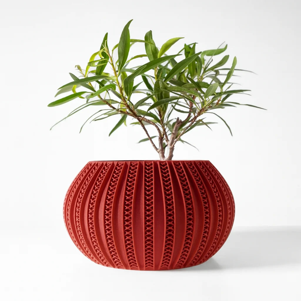 3D Printed Geometric Planter - Biodegradable PLA Desktop Pot
