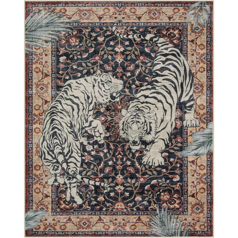 Jungle Tiger Rug - Luxury Oriental Area Carpet