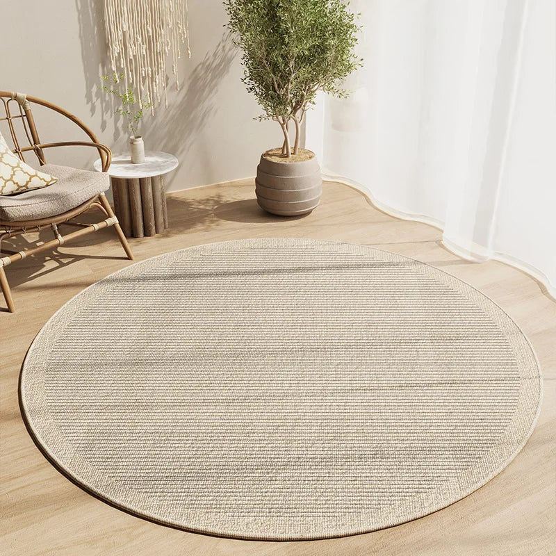 Round Faux Wool Area Rug - Multiple Designs - 60cm or 80cm