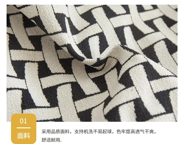 Modern Simple Creative Chenille Bed Backrest Cushion Soft Package, Light Luxury and High-end Sofa Throw Pillow Home Accessories