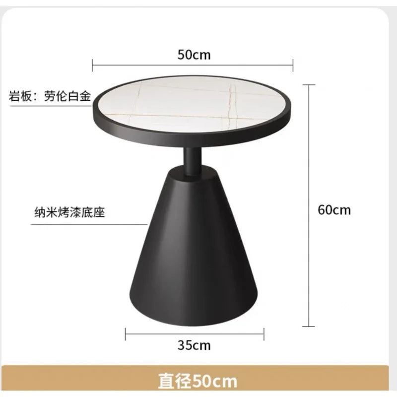 High Quality Golden Stainless Steel Round Small Side Coffee Table for Cafe Living Room