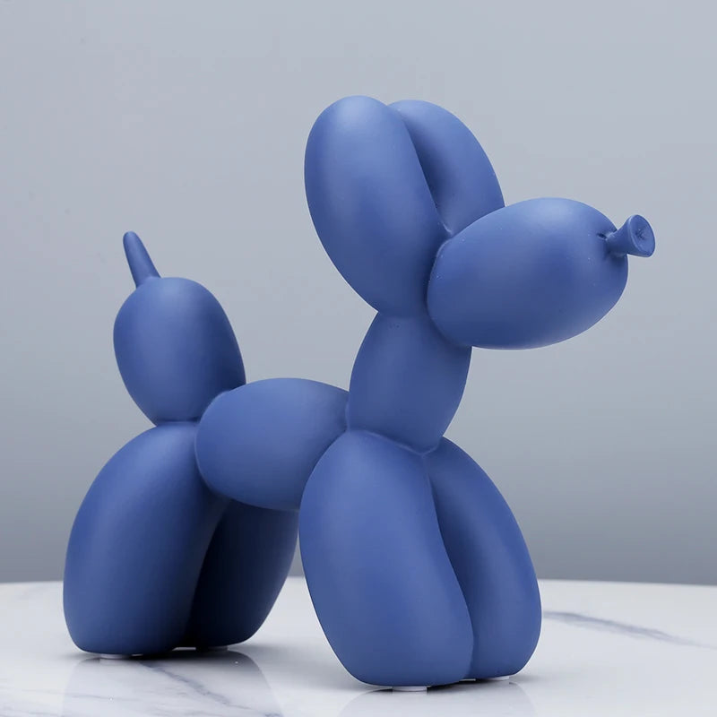 Matte Balloon Dog Statue - Resin Sculpture | Modern Nordic Home Decor