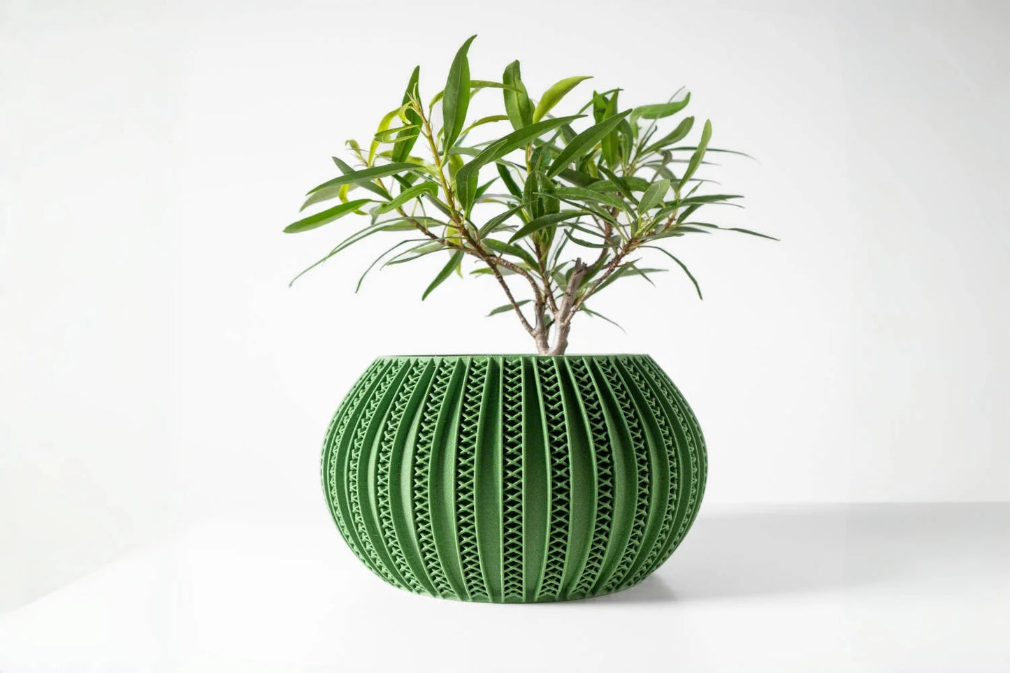 3D Printed Geometric Planter - Biodegradable PLA Desktop Pot
