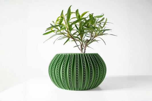 3D Printed Geometric Planter - Biodegradable PLA Desktop Pot