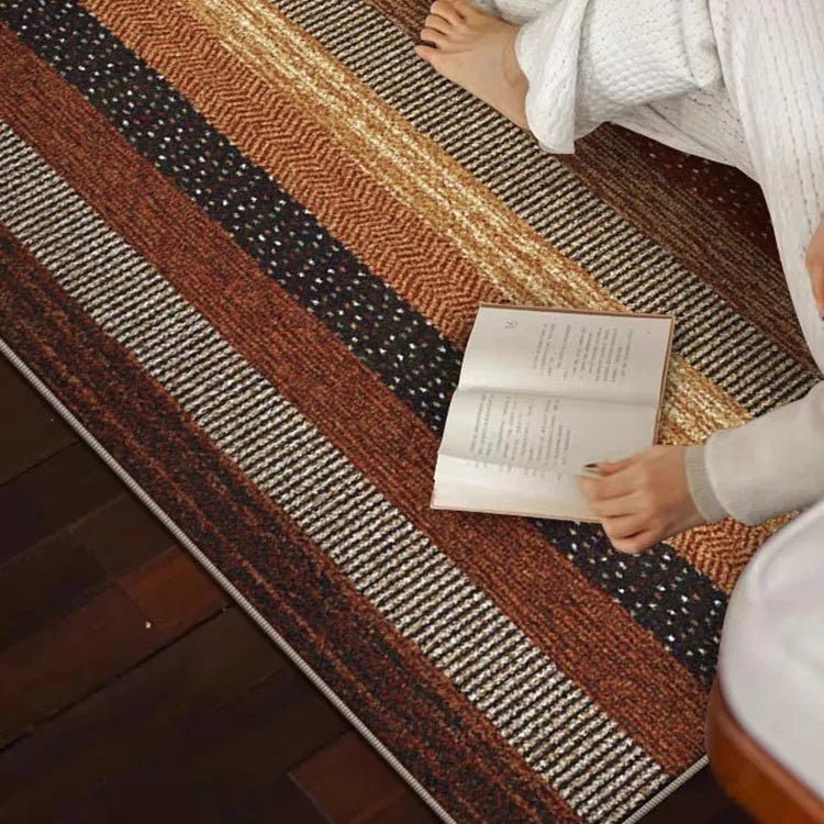 Retro Striped Carpet - Modern Luxury Living Room Rug