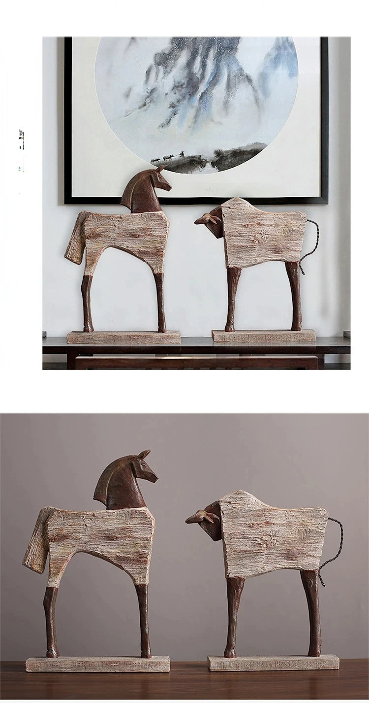 Abstract Horse Statue - Modern Art Sculpture | Desktop Room Decoration