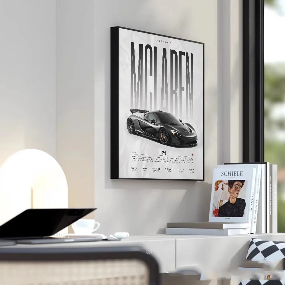 Famous Cars P1 765LT F8 SVJ 488 Poster Wall Art Print Poster Decorative Mural Modern Home Decor Birthday Gift Unframed