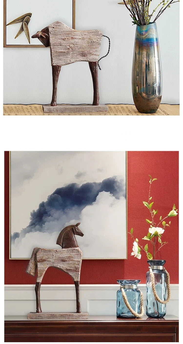 Abstract Horse Statue - Modern Art Sculpture | Desktop Room Decoration