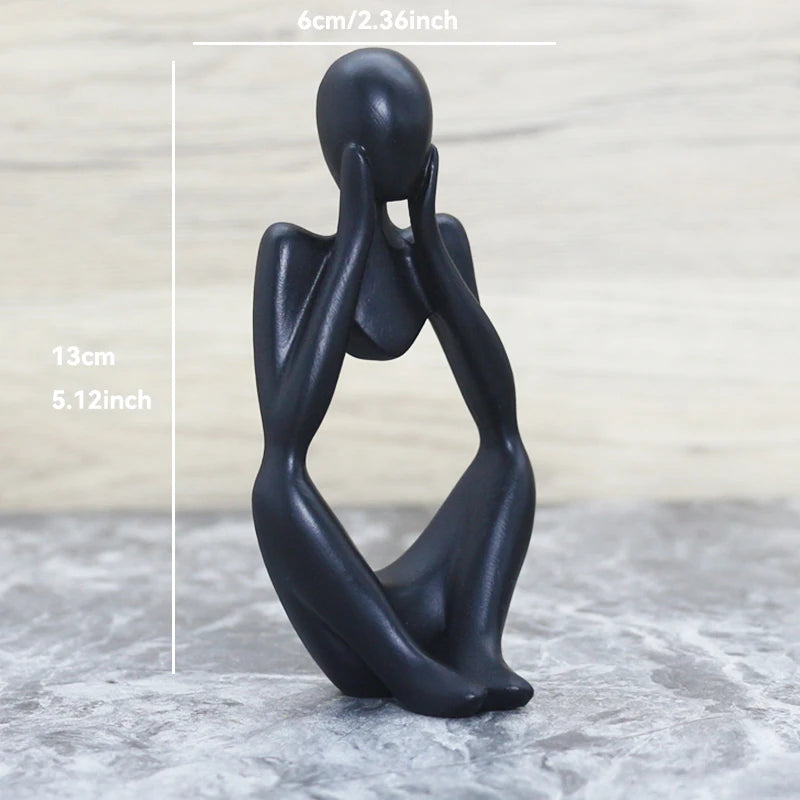 Thinker Statue - Abstract Yoga Figurine | Nordic Home Decor