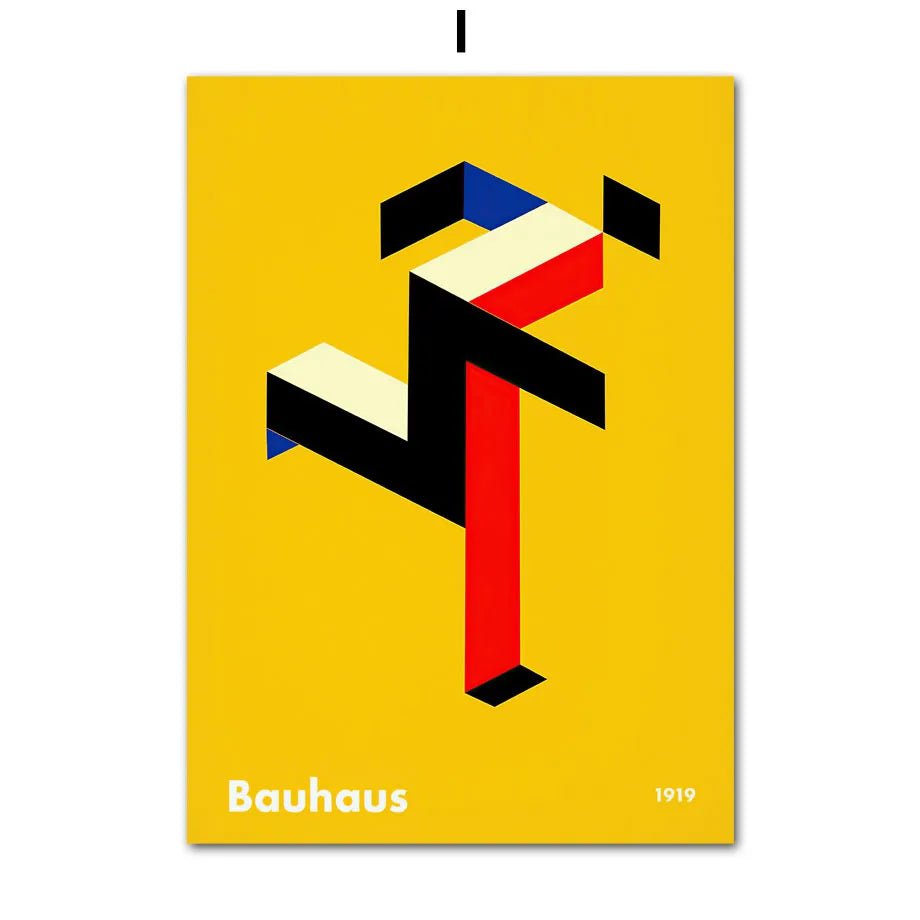 Bauhaus Geometry ,Mondrian Gallery Wall Pop Art ,Canvas Painting - Nordic Posters And Prints Wall Pictures For Living Room Decor