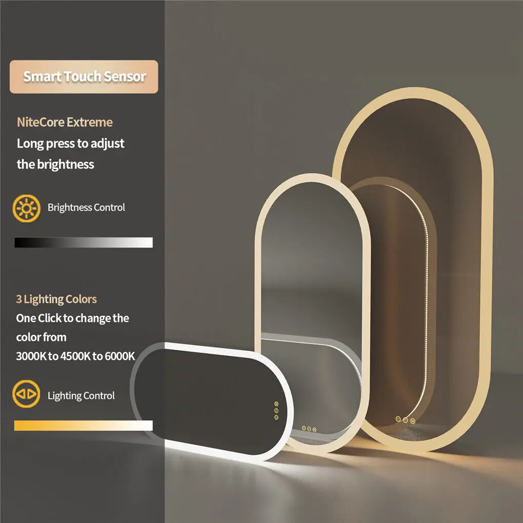 Backlit Lighted Bathroom Mirror LED Bedroom Vanity Mirror with Touch Sensor Dimming Defog