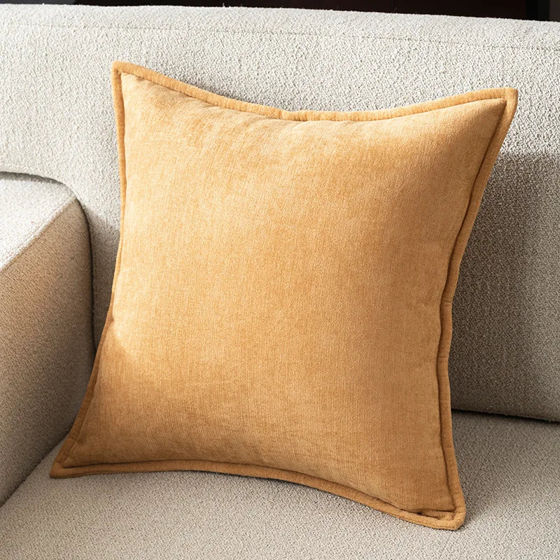 Retro Soft Chenille Throw Pillow Covers with Elegant Design for Sofa Bed Living Room Home Decor