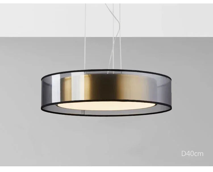 Pendant Light: Modern Circular Ring LED in Gold & White for Dining & Living Room