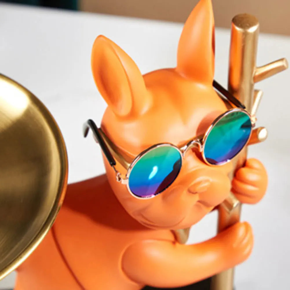 Magnate Pitbull Statue - Resin Sculpture with Storage Tray | Home Decor