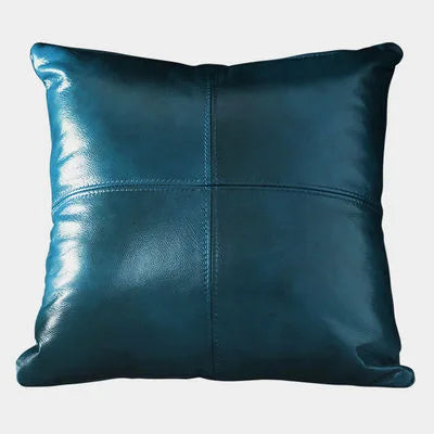 Luxury Solid Dobule-side Cow Skin Embrace Pillow Cover Cow Skin Pillow Case for Livingroom Bedroom Sofa Bay Window Waist Cushion