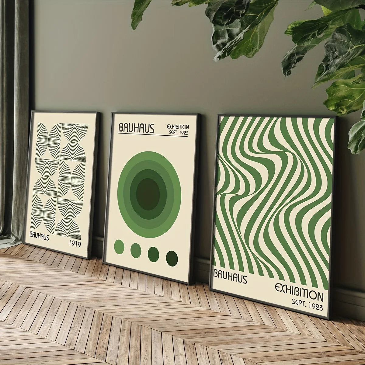 3pcs  Geometric Wall Art Prints, Minimalist Modern Posters, Mid-Century Artwork for Home Decor, Unframed Canvas Art Set