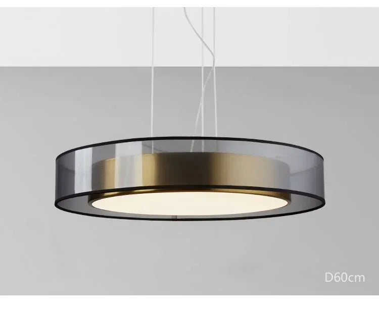 Pendant Light: Modern Circular Ring LED in Gold & White for Dining & Living Room