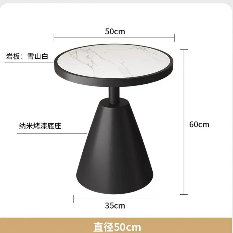 High Quality Golden Stainless Steel Round Small Side Coffee Table for Cafe Living Room