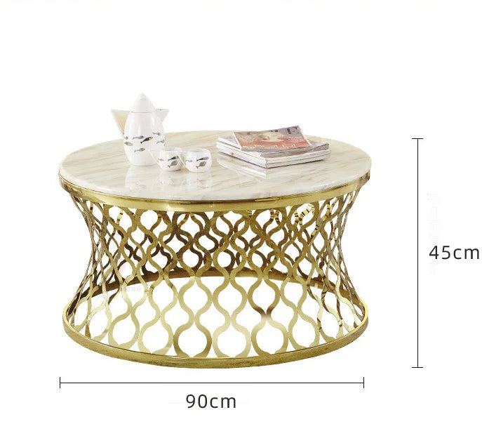 creative corner few gold stainless steel round few mirror edge few sofa side table side cabinet casual small coffee table
