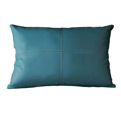 Luxury Solid Dobule-side Cow Skin Embrace Pillow Cover Cow Skin Pillow Case for Livingroom Bedroom Sofa Bay Window Waist Cushion