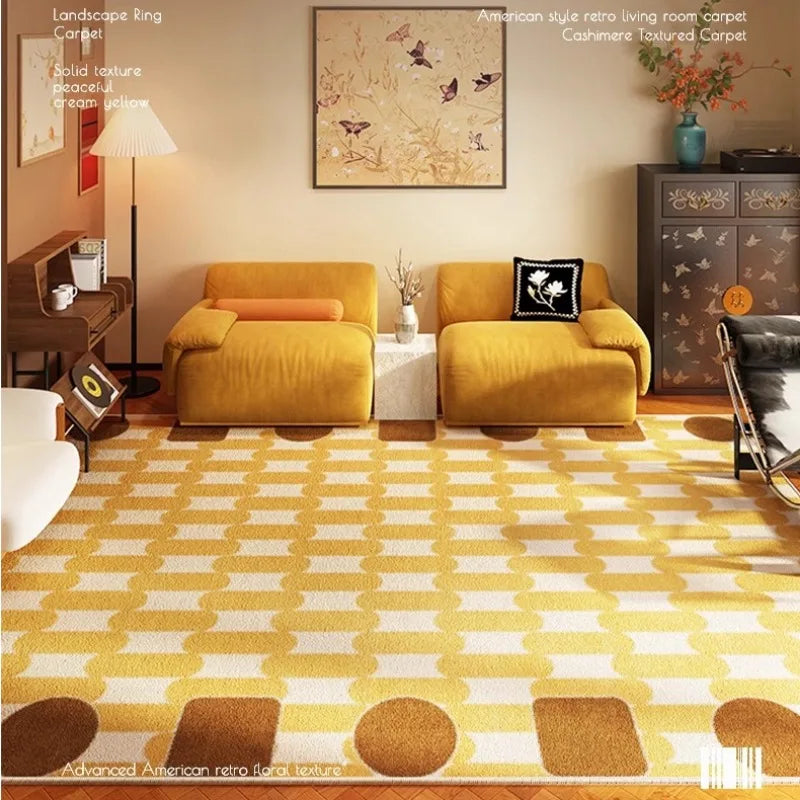 Mid-Century Geometric Rug - Retro Pattern Collection