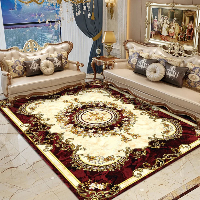 Traditional Floral Medallion Rug – Ornate Persian-Style Carpet for Living Room
