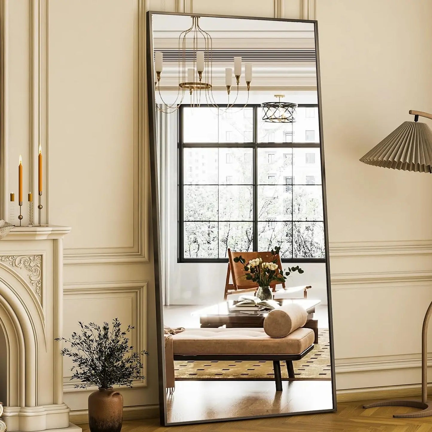 Full Length Mirror - Floor Mirror - Rectangular Wall Mounted Mirrors for Bedroom, Living Room, Bathroom