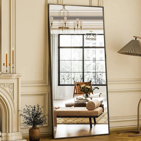 Full Length Mirror - Floor Mirror - Rectangular Wall Mounted Mirrors for Bedroom, Living Room, Bathroom