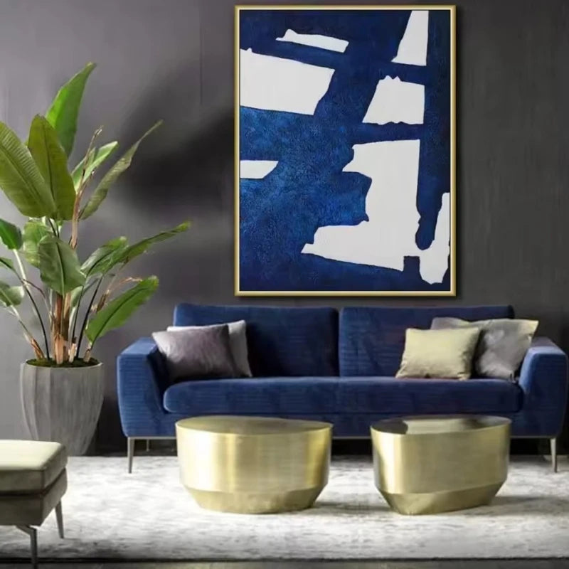 Nordic Abstract Blue Poster and Prints Canvas Painting Wall Art Picture for Living Room Home Decor Cuadros