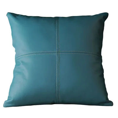 Luxury Solid Dobule-side Cow Skin Embrace Pillow Cover Cow Skin Pillow Case for Livingroom Bedroom Sofa Bay Window Waist Cushion