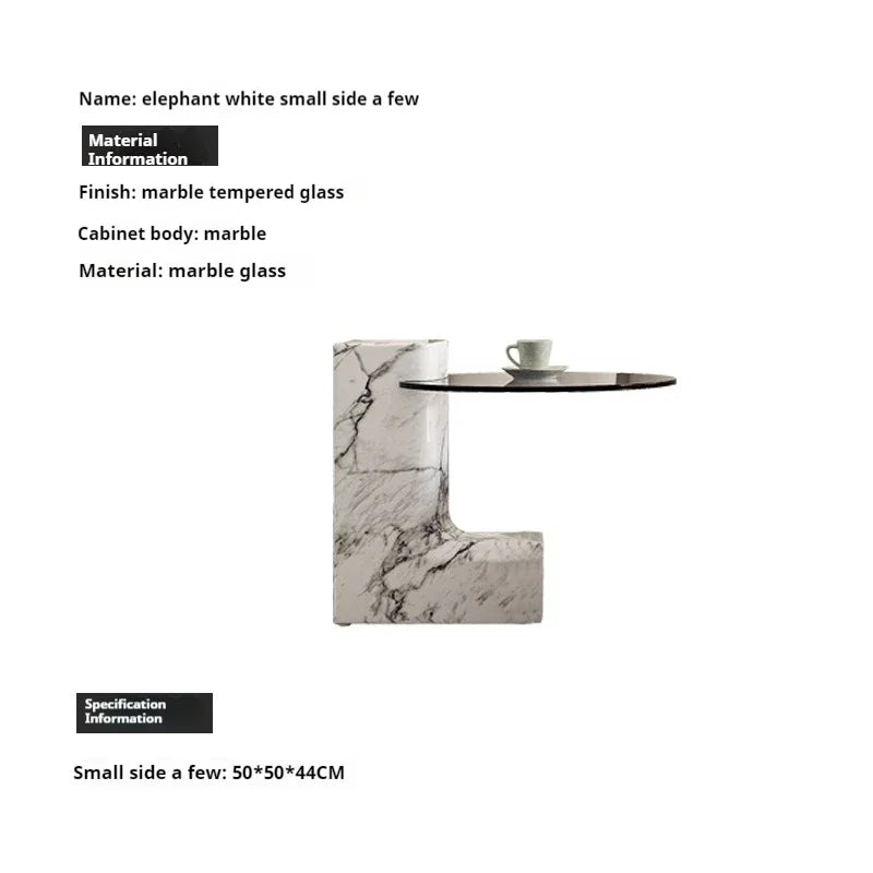 100% Pure Calacata Viola Marble Round Coffee Table with Black Marquina Base - Luxury Living Room Center Table for Home Decor