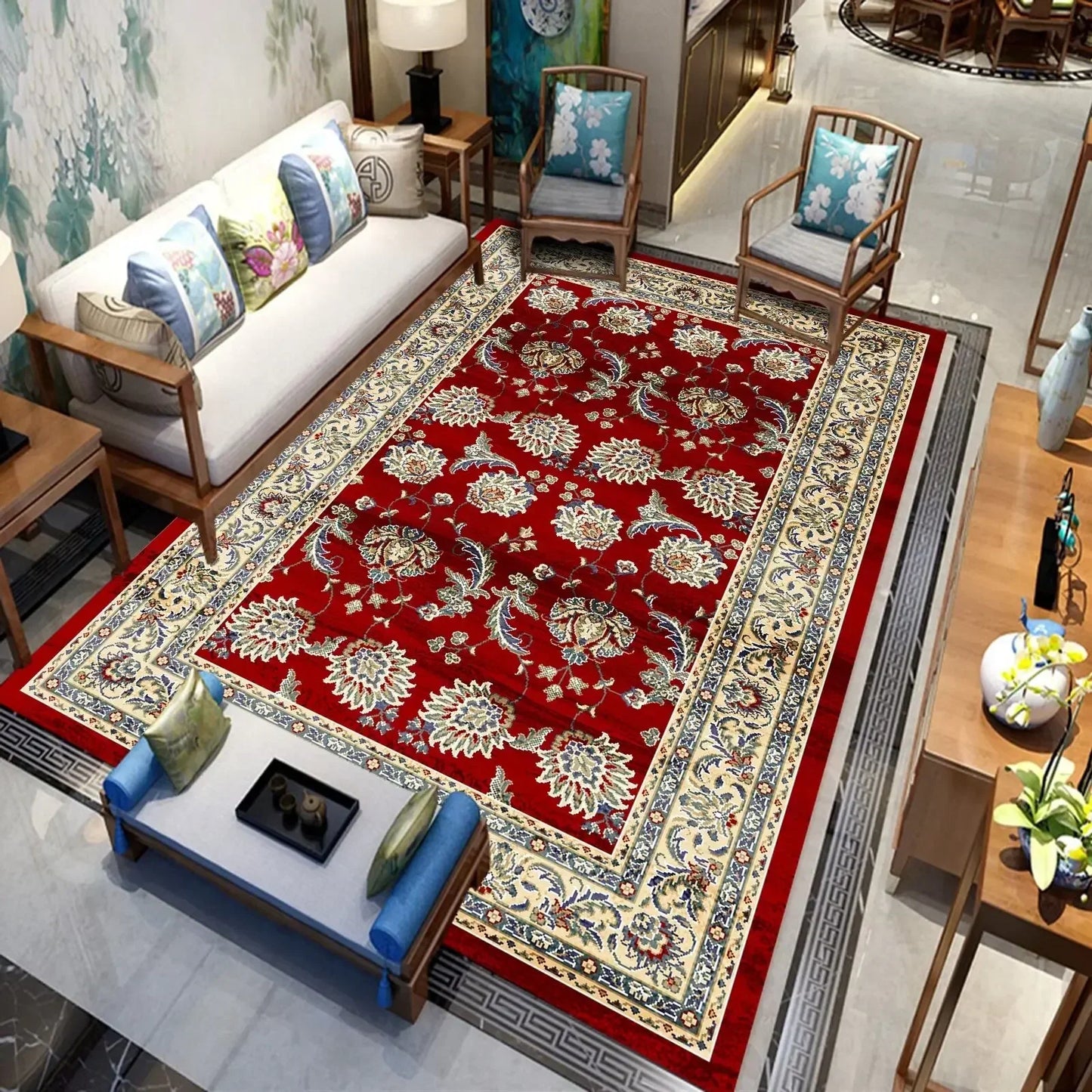 Persian Luxury Rug - Traditional Medallion Area Carpet