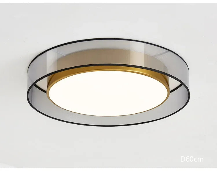 Pendant Light: Modern Circular Ring LED in Gold & White for Dining & Living Room