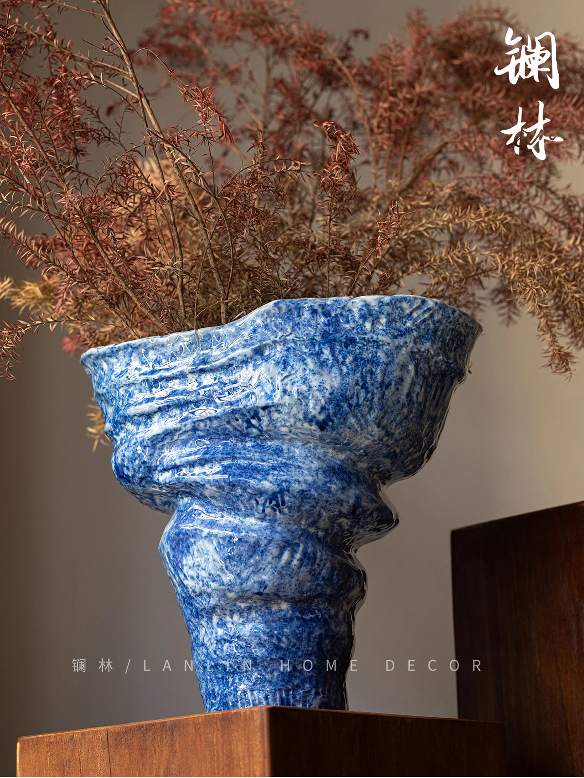 Wabi Sabi Handmade Ceramic Vase  Jingdezhen SeashellShaped Zen Decor Sculptural Art Pot for Home & Hotel Decor