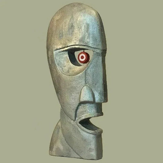 Terror Style Sculpture Bookshelf Deco Bookends Bookstand Sculpture Bookshelf Human Face Resin Decor Peeping on The Bookshelf