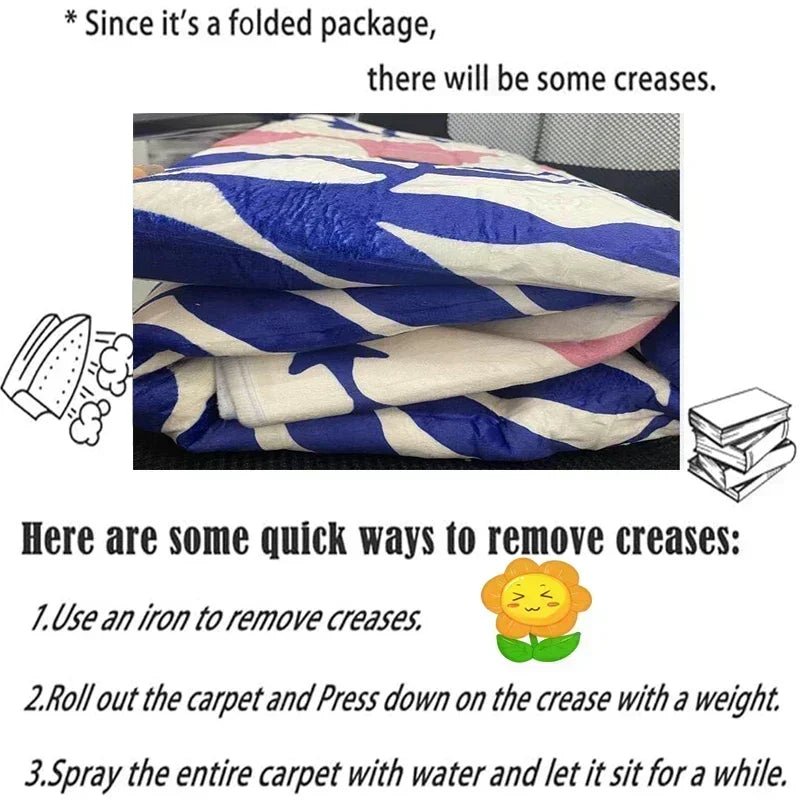 Moroccan Print Rug - Luxury Soft Non-Slip Carpet