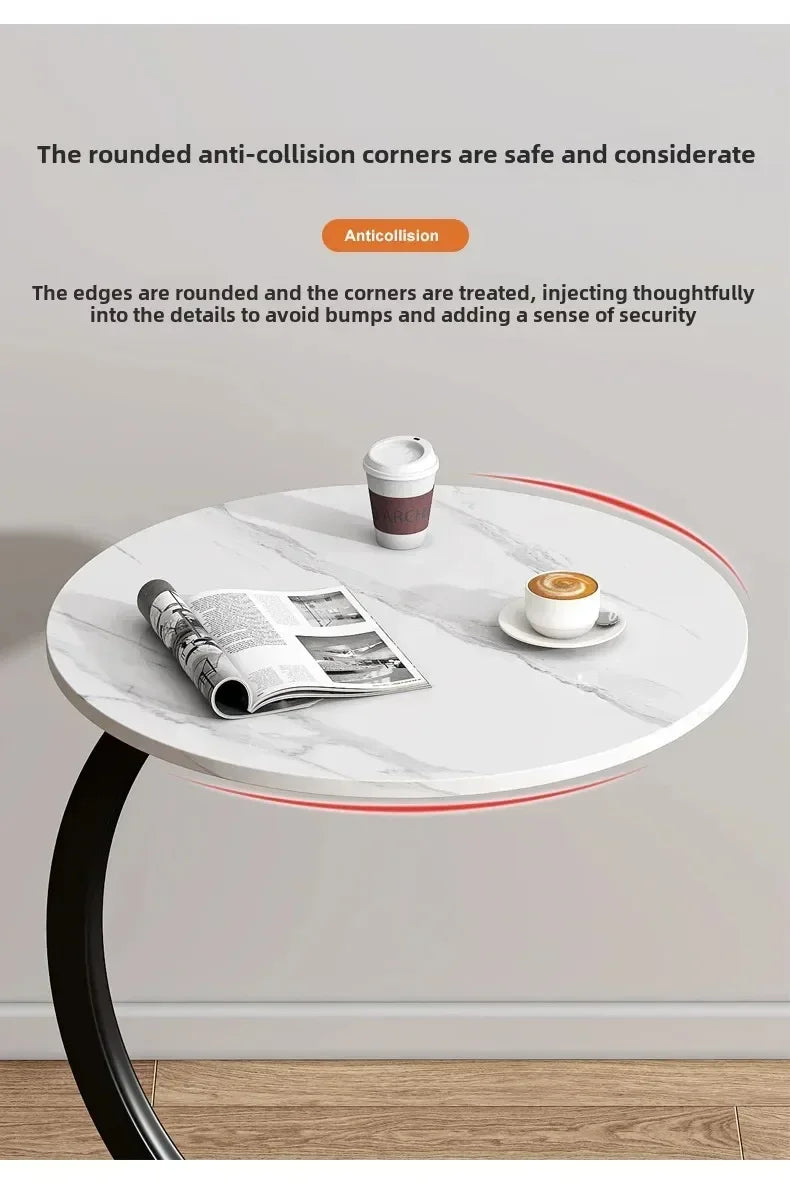 Designer Luxury Coffee Tables Gold Breakfast Minimalist Round Side Table Lounge Space Saving Mesa Auxiliar Living Room Furniture