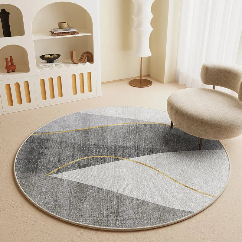 Round Faux Wool Area Rug - Multiple Designs - 60cm or 80cm